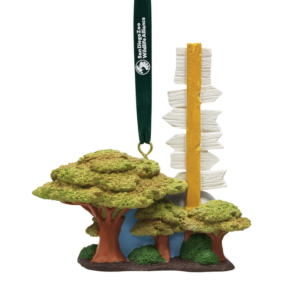Safari Park Sign Post Ornament