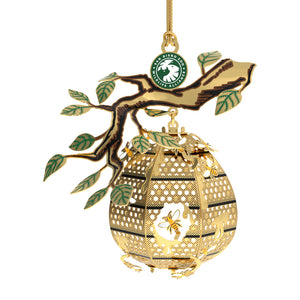 Golden Beehive Ornament