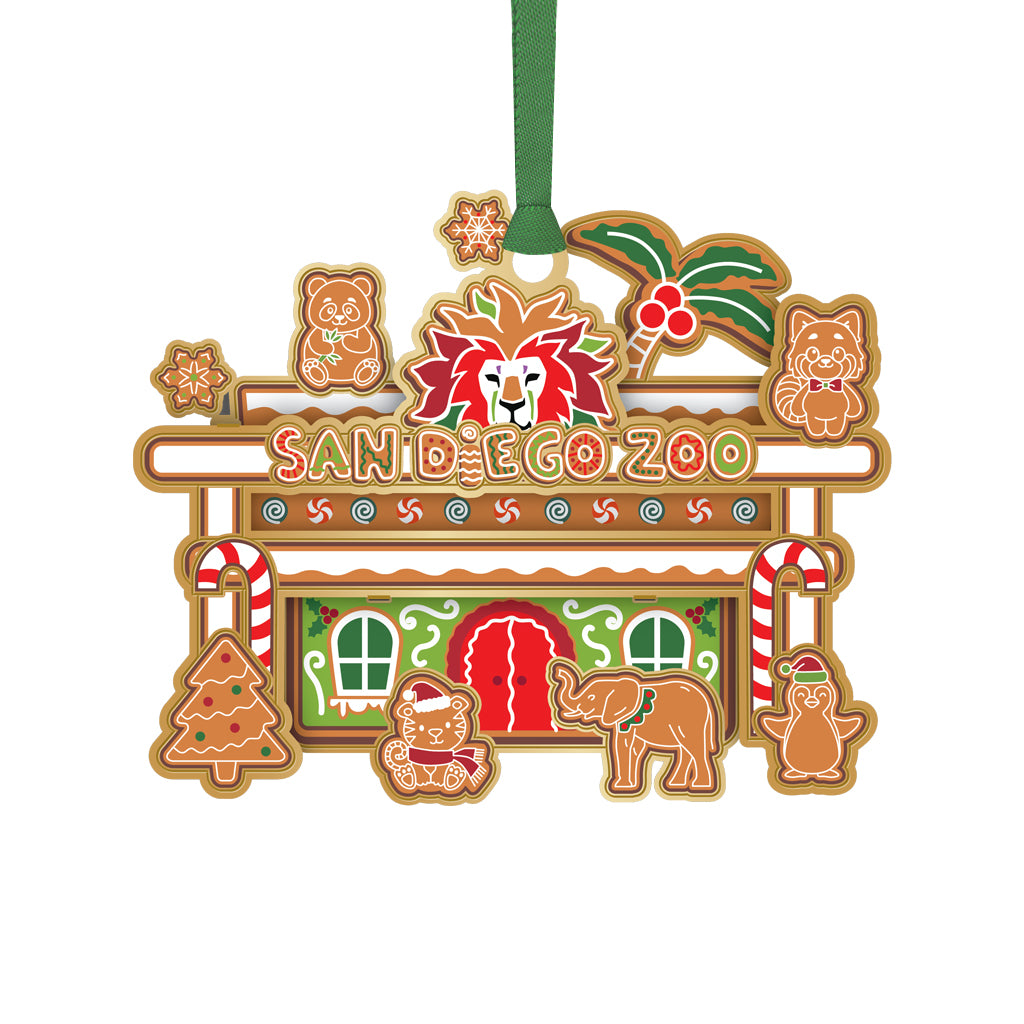 San Diego Zoo Gingerbread Entrance Ornament