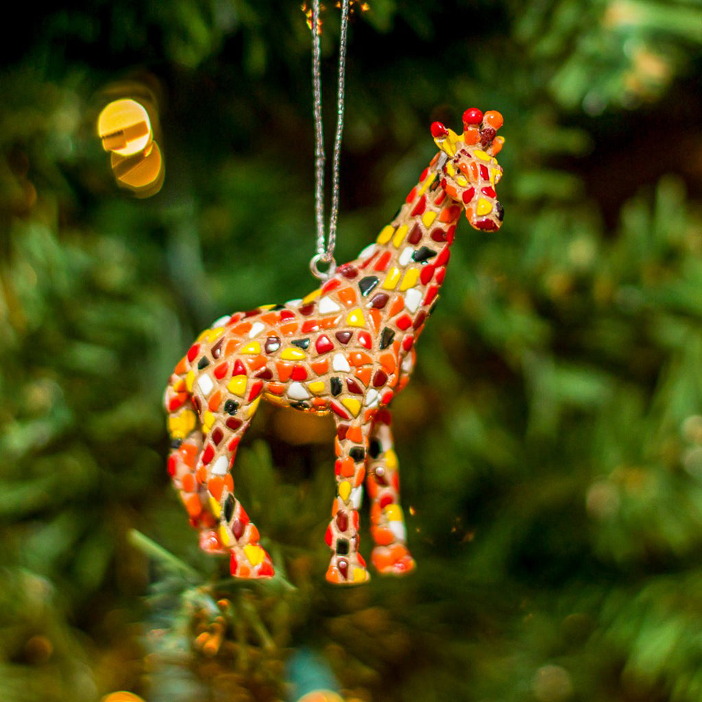 Mosaic Giraffe Ornament