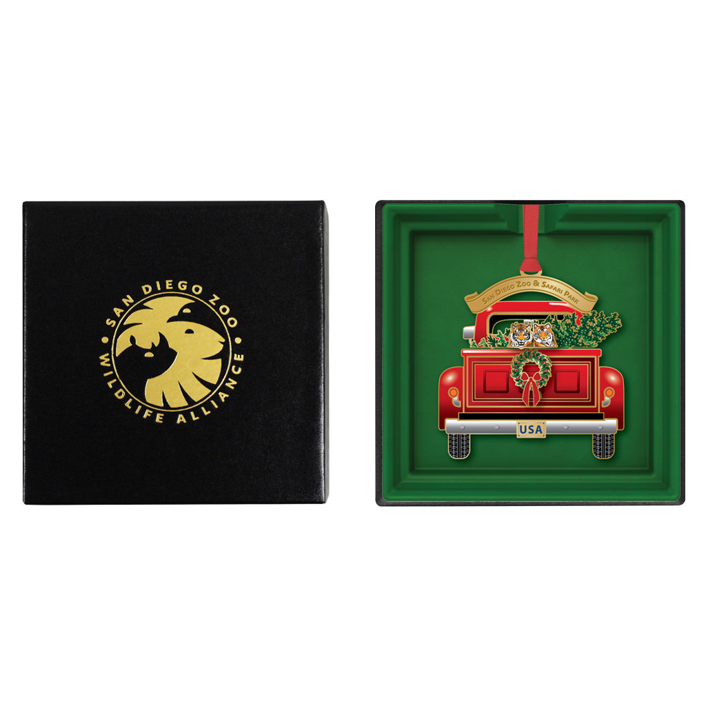 Vintage Truck & Tigers Ornament