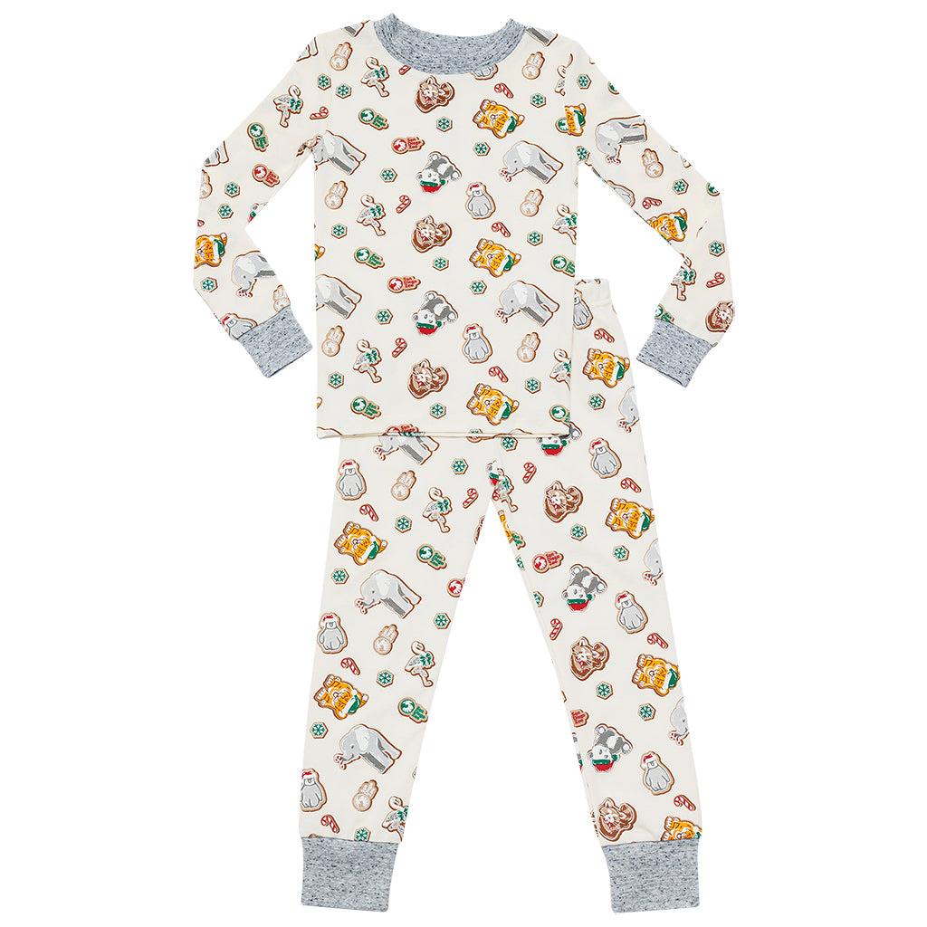 WILDLY SWEET KIDS YOUTH PAJAMA SET 2025 GINGERBREAD ZOO ANIMALS