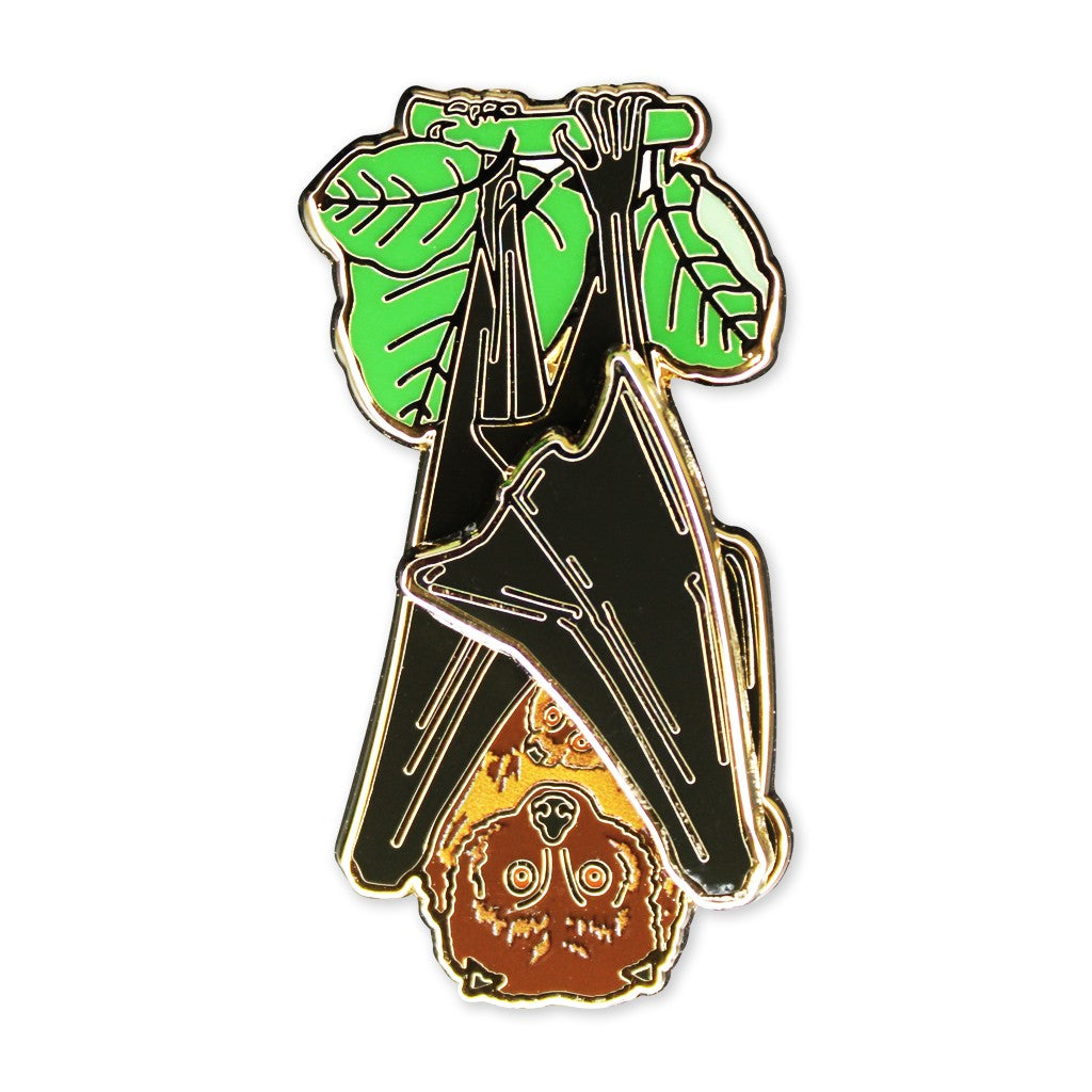 Hanging Bat Trading Pin