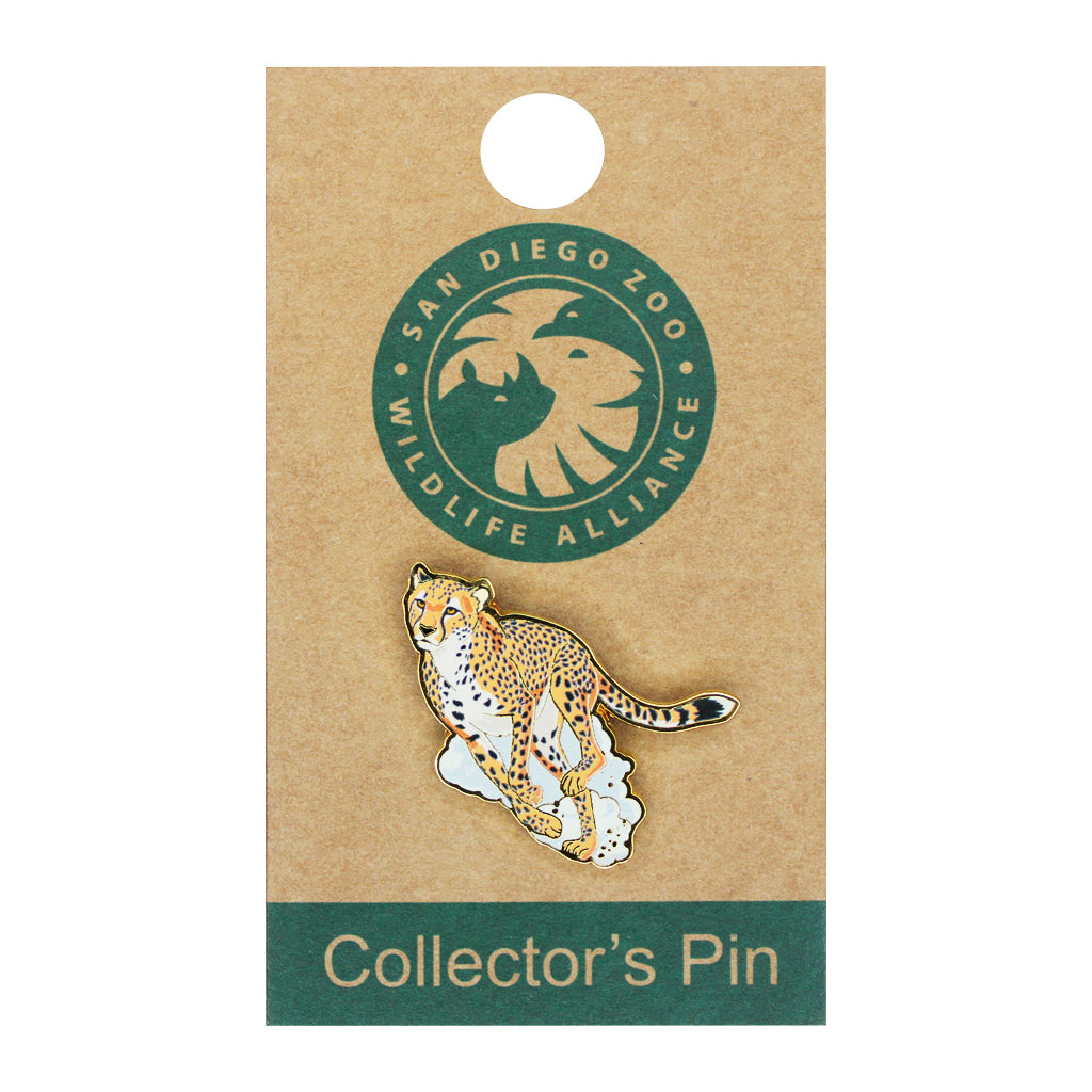 SAN DIEGO ZOO WILDLIFE ALLIANCE DASHING CHEETAH TRADING PIN ENAMEL SOUVENIR COLLECTOR'S PIN