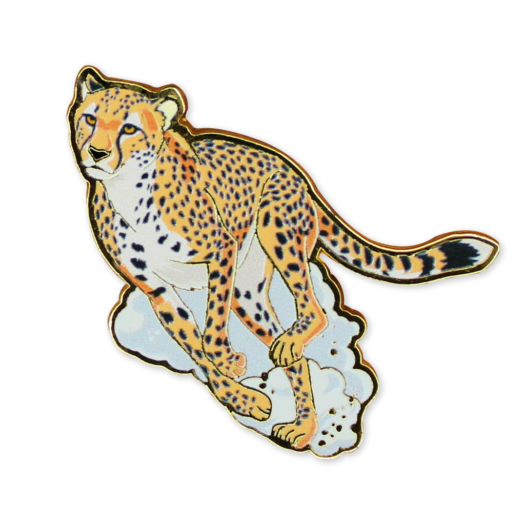 SAN DIEGO ZOO WILDLIFE ALLIANCE DASHING CHEETAH TRADING PIN ENAMEL SOUVENIR COLLECTOR'S PIN
