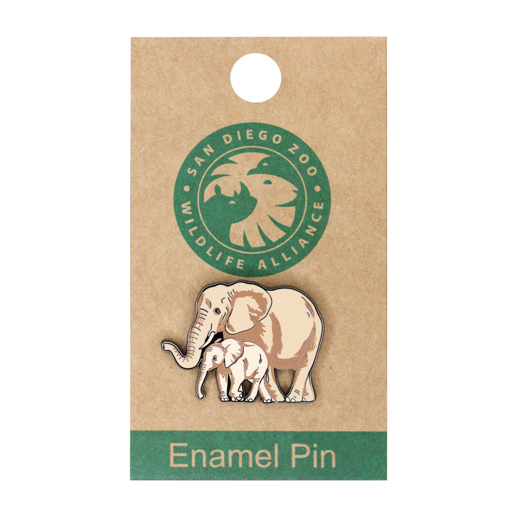 Elephant &amp; Calf Trading Pin