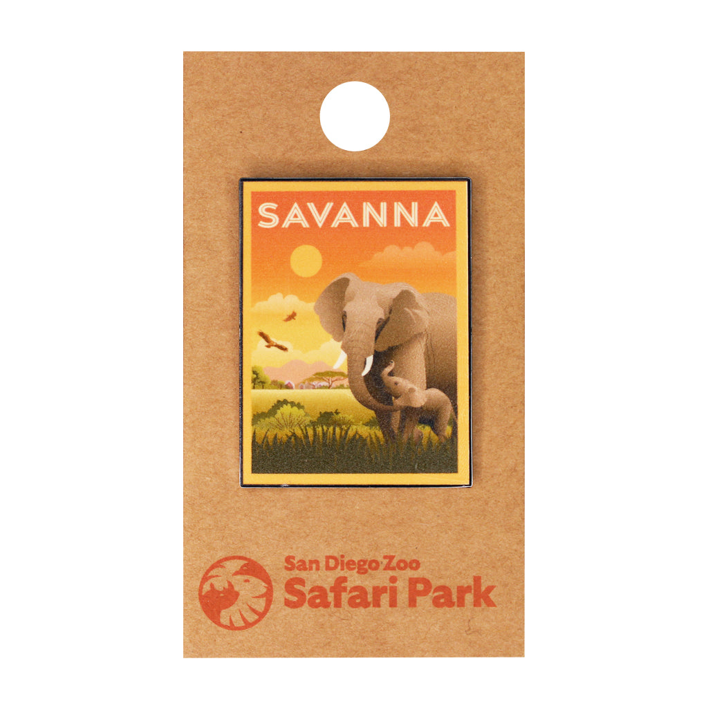 Savanna Elephant Trading Pin