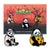 Trick-or-Treat Panda Magnetic Costume Pin Set Zookeeper Wildlife Care Specialist and Pumpkin Suit