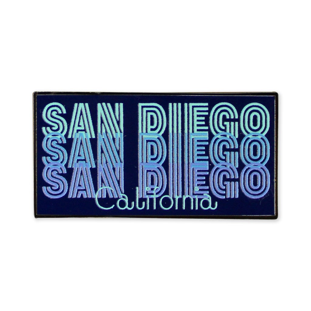 SAN DIEGO CALIFORNIA RETRO BLUES TRADING COLLECTORS PIN 
