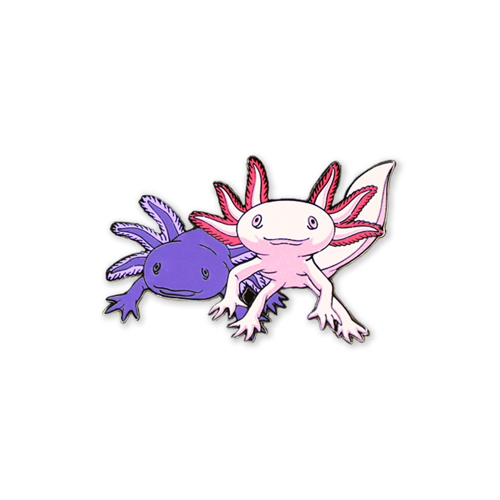 COLLECTIBLE AXOLOTL PAIR PINK PURPLE TRADING PIN FOR THE SAN DIEGO ZOO WILDLIFE ALLIANCE