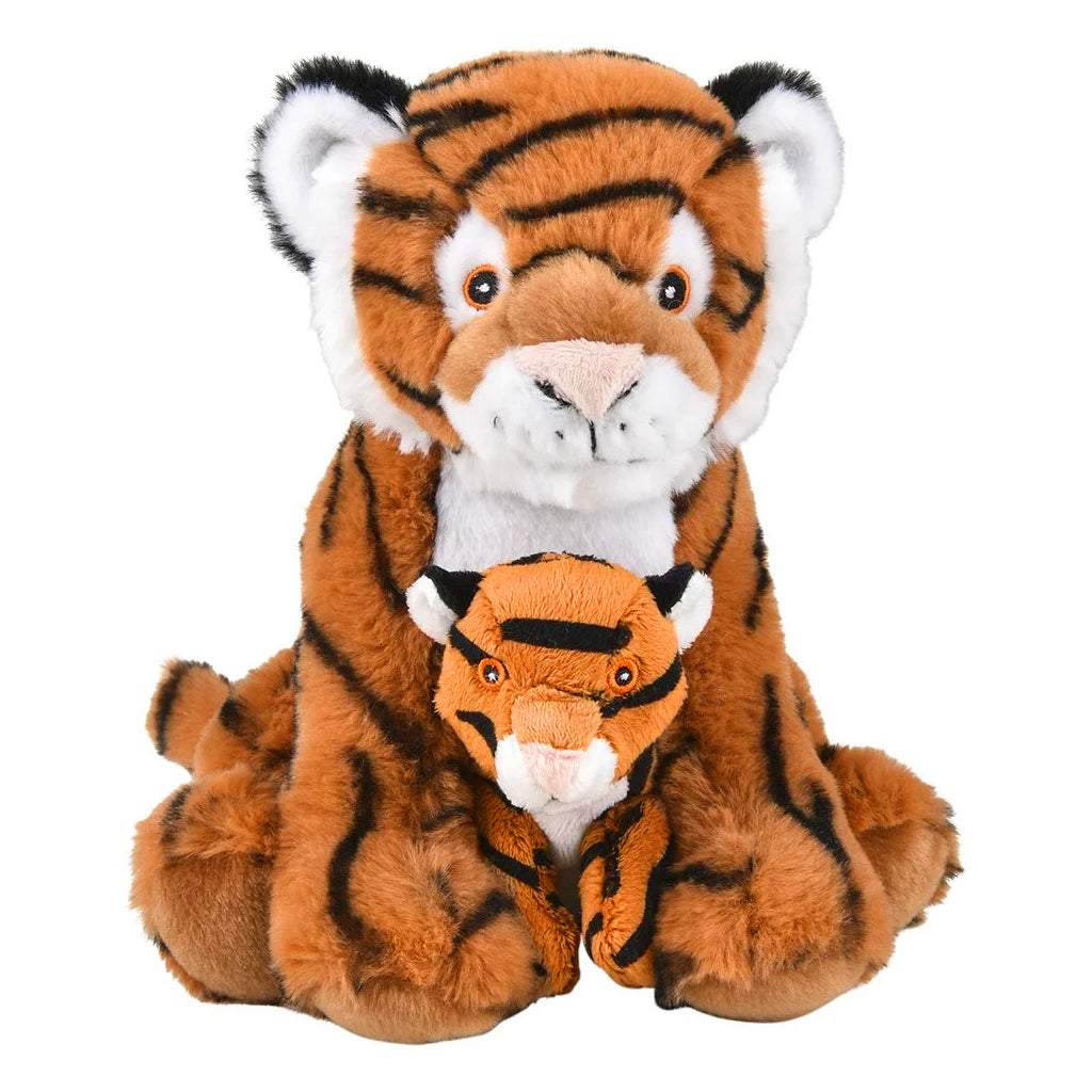 PLUSH STUFFED TIGER MOM AND CUB PELUCHES STUFFY 