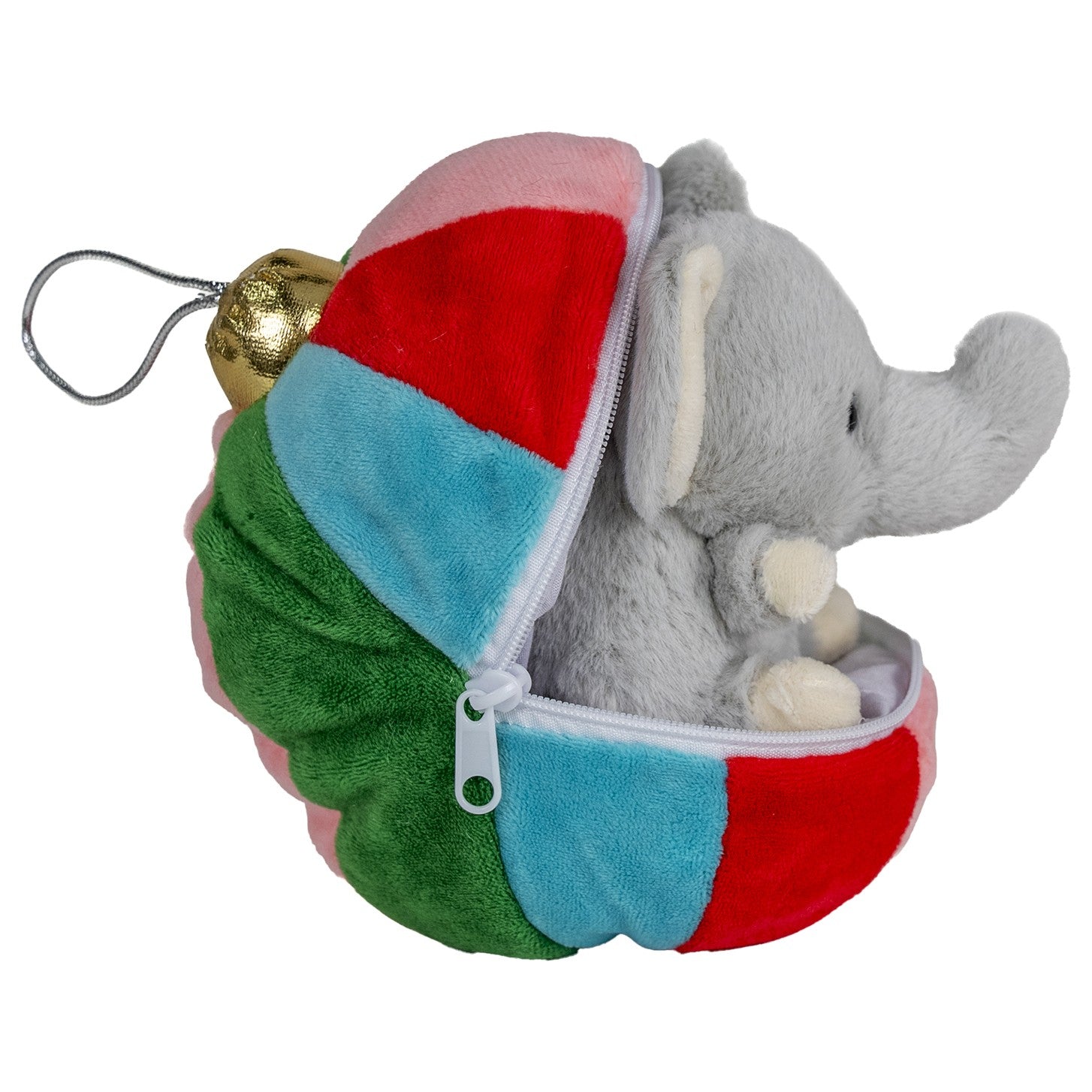 Holiday Ornament Elephant Plush