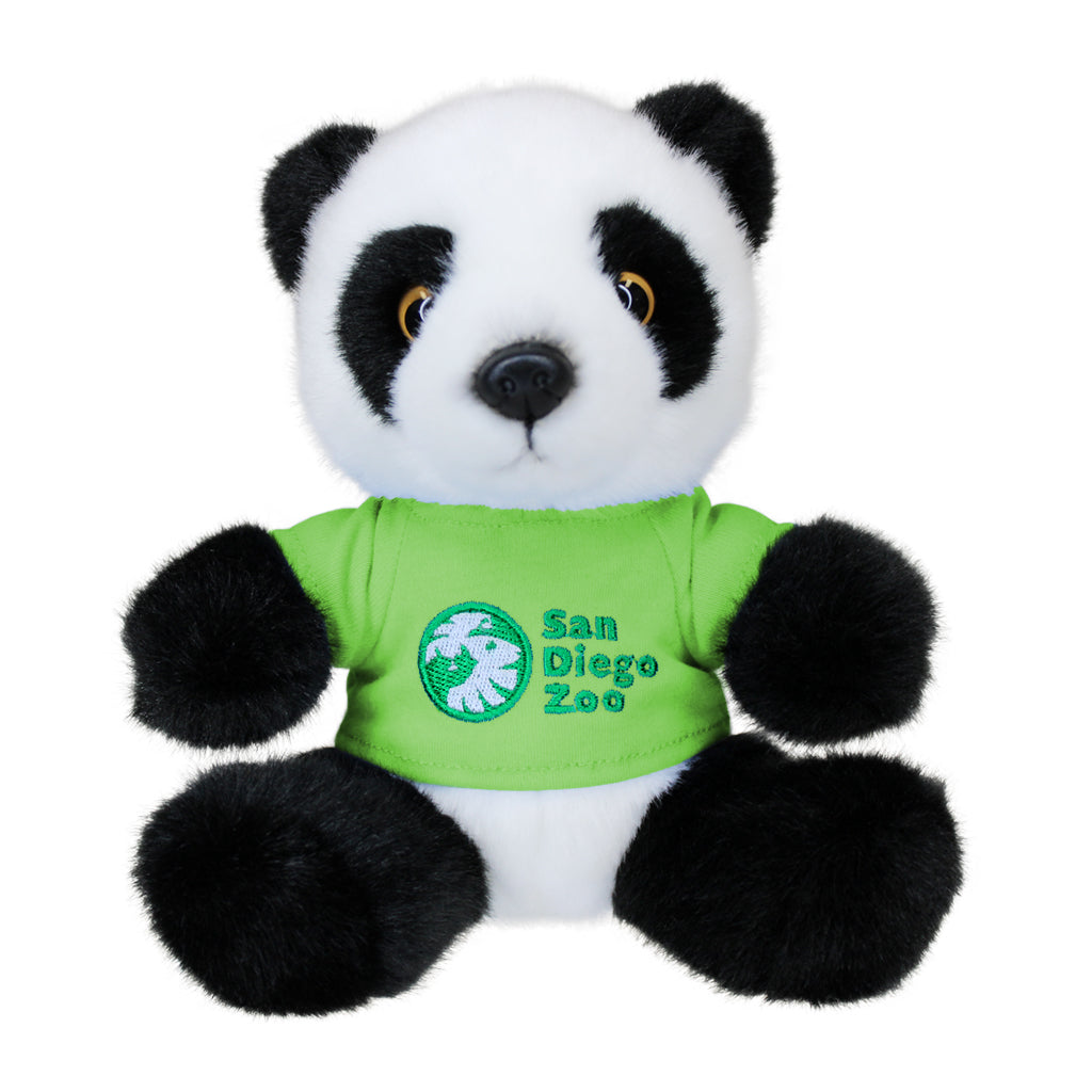 PLUSHY PANDA WITH GREEN SAN DIEGO TEE STUFFY PELUCHES