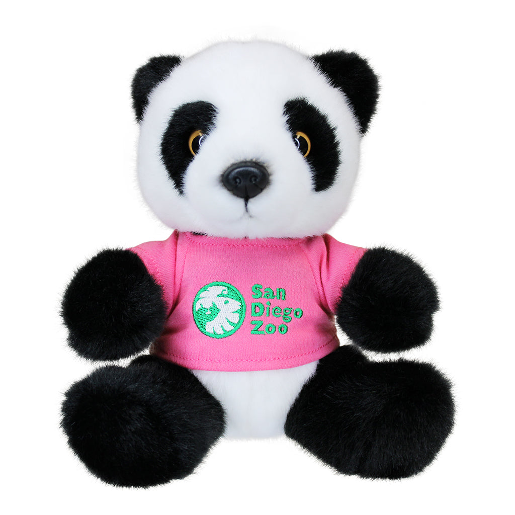 panda plushy peluches stuffy with pink sdzwa t-shirt