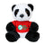 panda plush peluches stuffy with red sdzwa t-shirt