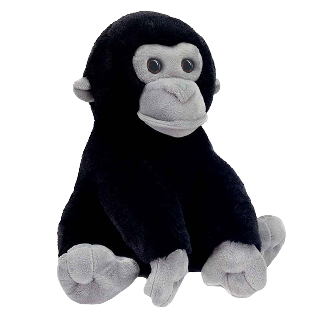 PLUSH STUFFY PROMO GORILLA 12 INCH BLACK AND GRAY