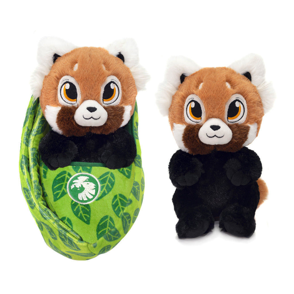 STUFFED SWADDLE BABY ZOO BABIES RED PANDA PLUSHY SDZWA LOGO PLUSH PELUCHES STUFFY
