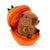 ORANGE PUMPIN ZIP UP PLUSH WITH BROWN PLUSH CAPYBARA INSIDE HALLOWEEN