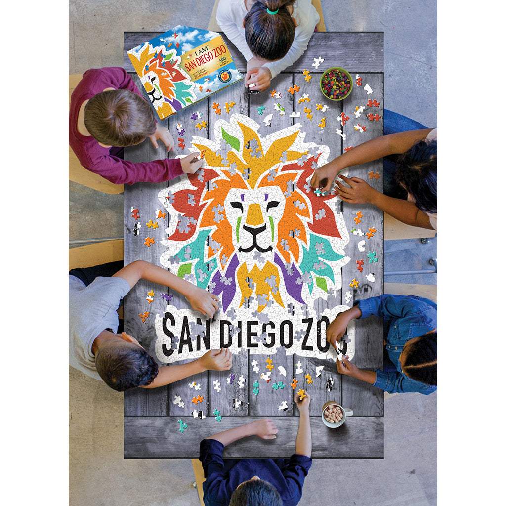 I AM San Diego Zoo Colorful Lion Jigsaw Puzzle