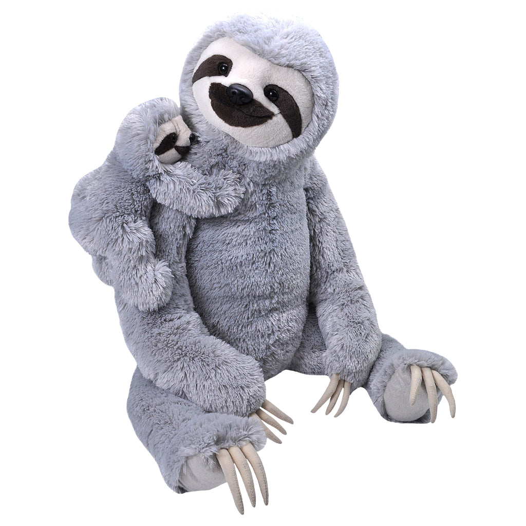 Sloth Mom &amp; Baby Supersize Eco Plush 30 Inch
