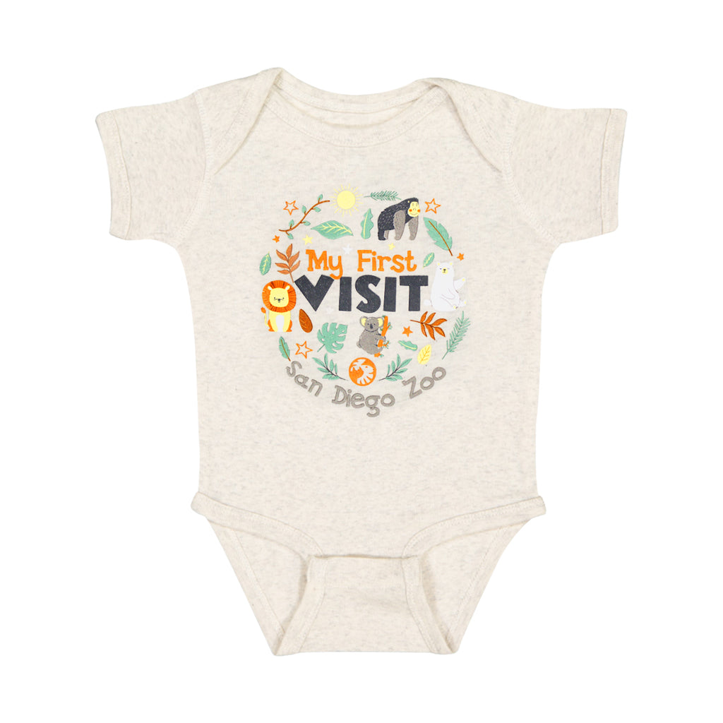 BABY INFANT MY FIRST VISIT TO THE SAN DIEGO ZOO SNAP BOTTOM 