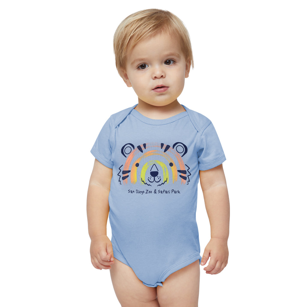 Tiger Rainbow Face Baby Romper