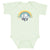 INFANT BABY ONESIE GIANT WALKING PANDA SUNSET RAINBOW BAMBOO HONEYDEW GREEN