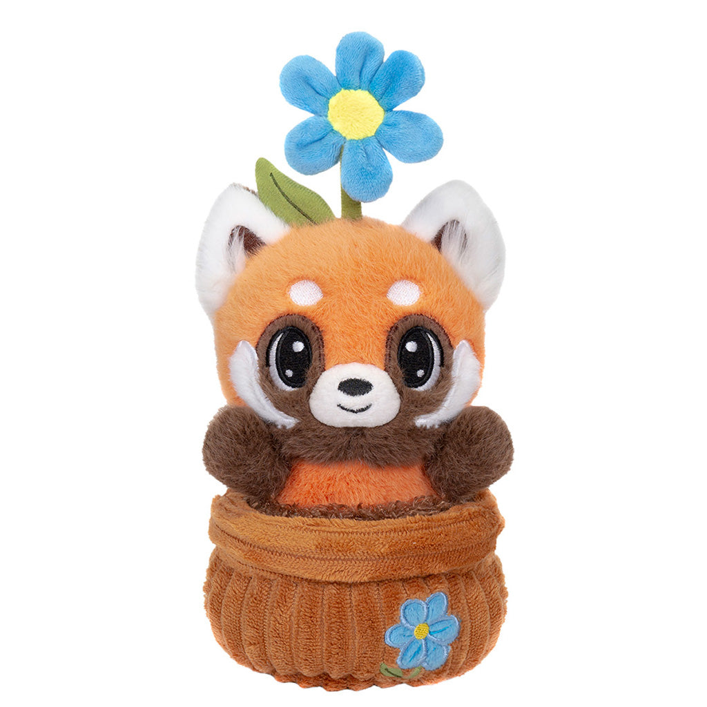ROOT CUTIE RED PANDA PLUSH IN GARDEN POT STUFFY PELUCHES STUFFED PLANTABLE TAG