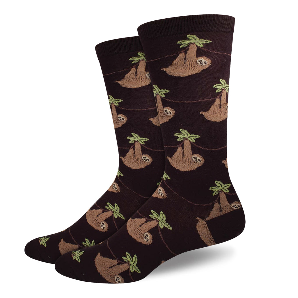 Sloth Black Wildlife Socks