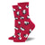 PLAYFUL PANDA LADIES WOMENS DEEP RED SOCKS