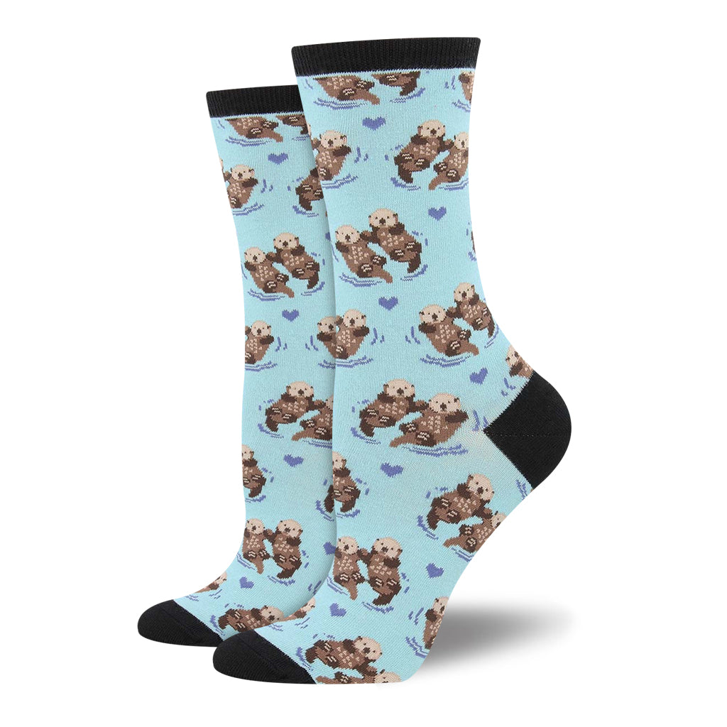 Otter Blue Wildlife Ladies Socks