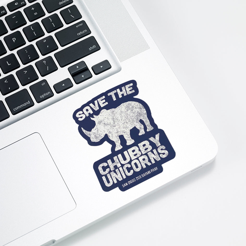 Save The Chubby Unicorns Sticker - Blue