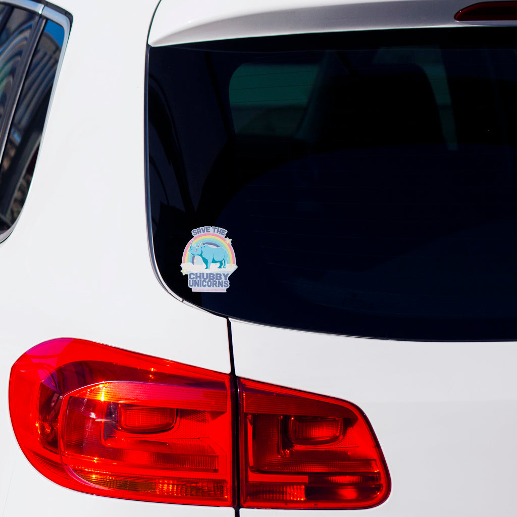 Save The Chubby Unicorns Sticker - Under the Rainbow