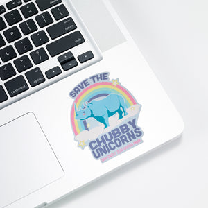 Save The Chubby Unicorns Sticker - Under the Rainbow