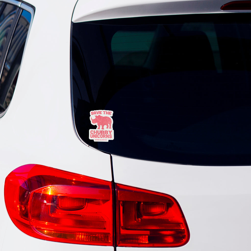 Save The Chubby Unicorns Sticker - Salmon