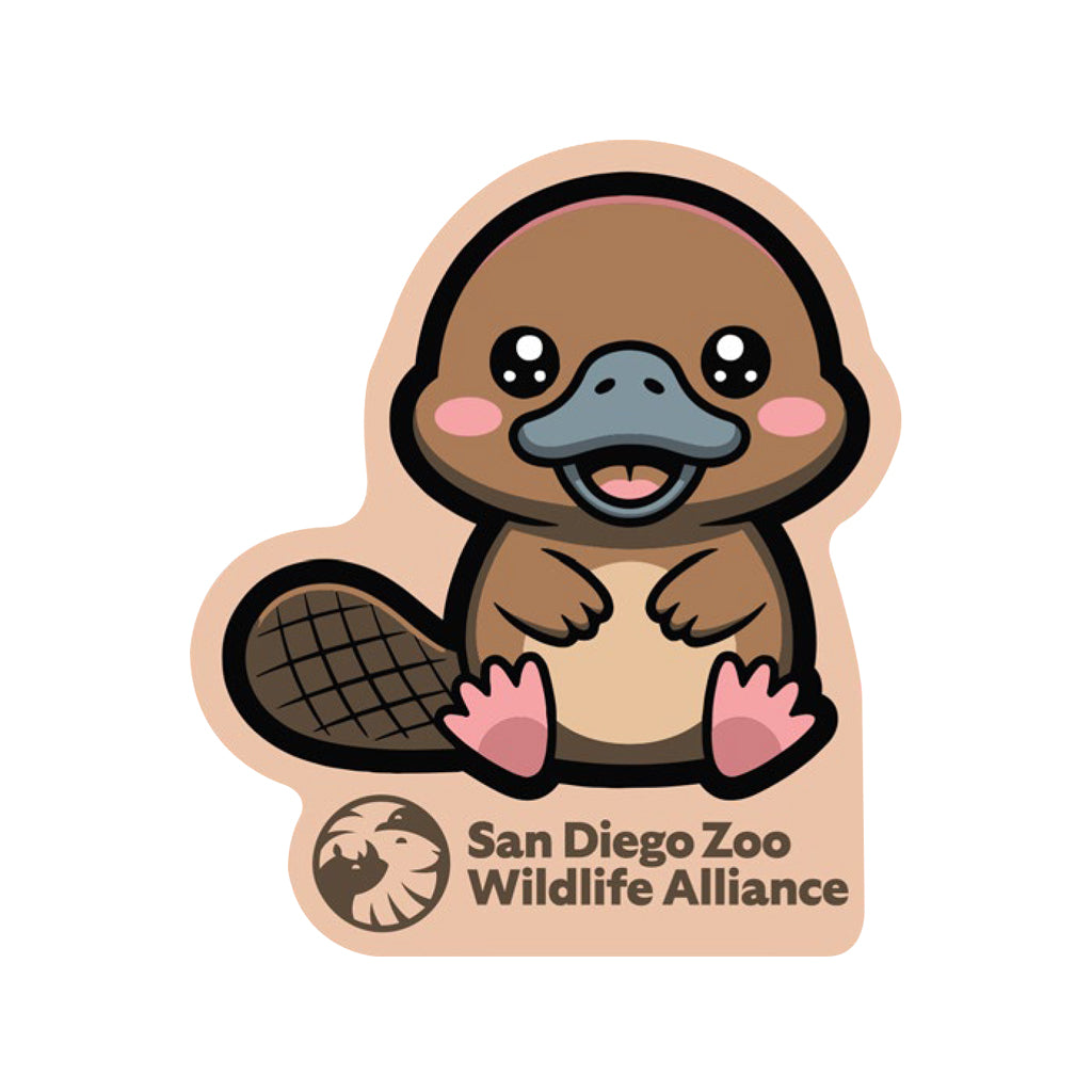 CUTE PLATYPUS STICKER DECAL SDZWA LOGO