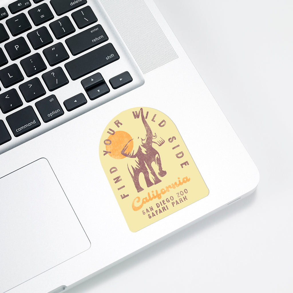 Find Your Wild Side Elephant Sticker