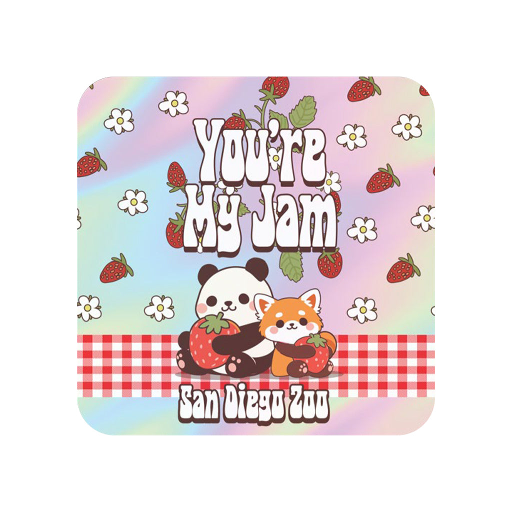 Panda and Red Panda San Diego Zoo You're My Jam Chrome Decal Sticker 