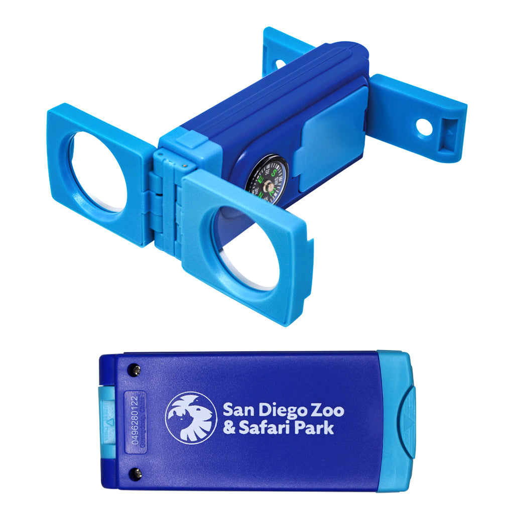 SURVIVAL KIT BINOCULARS MAGNIFIER COMPASS BLUE TOY