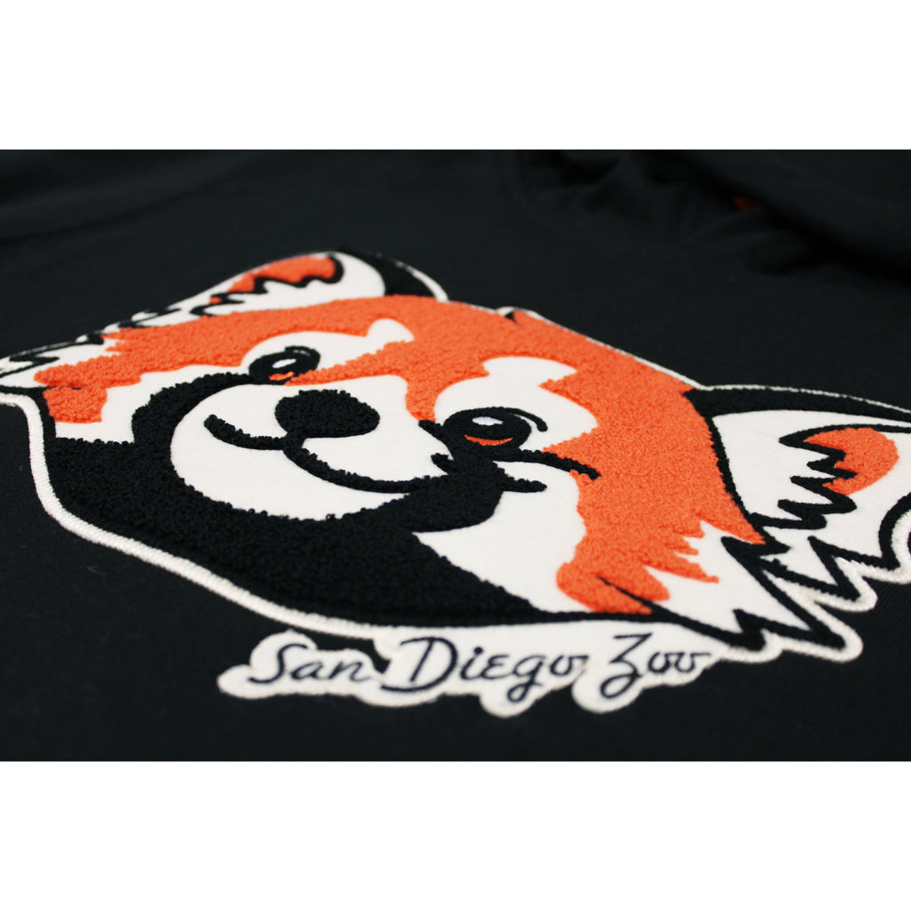 Red Panda Chenille Hooded Sweatshirt