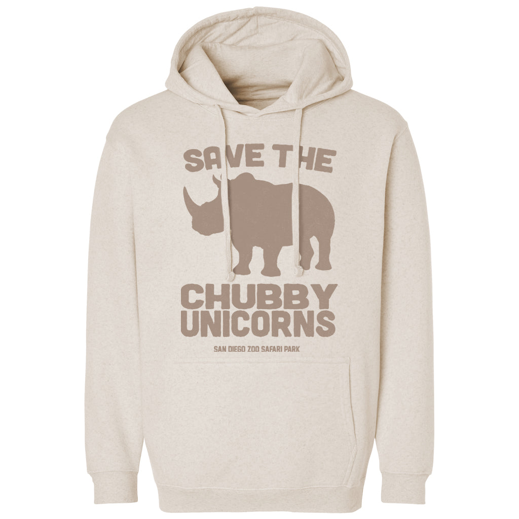 SAVE THE CHUBBY UNICORNS OATMEAL CREAM HOODY HOODIE UNISEX