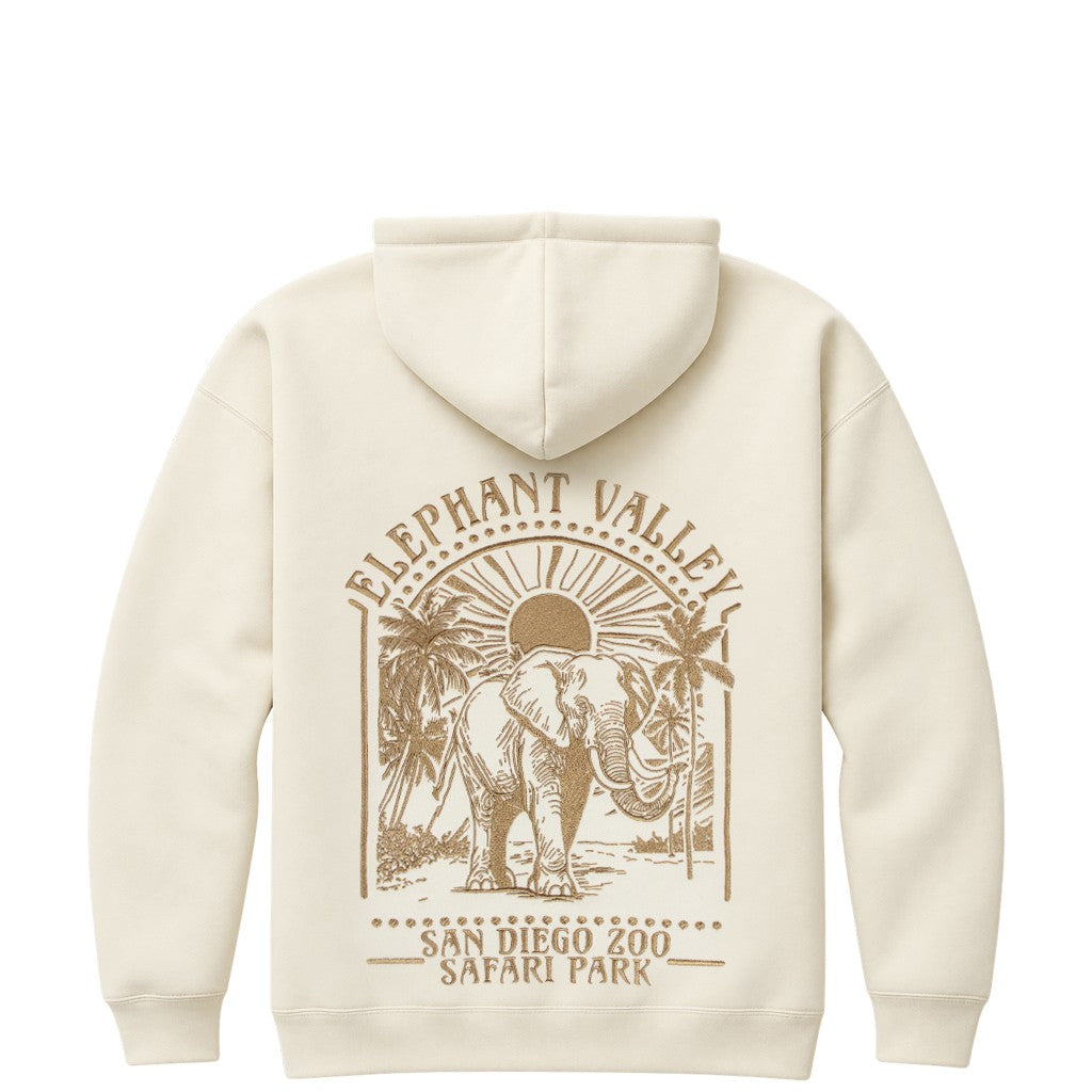 Elephant Valley Embroidered Hooded Sweatshirt