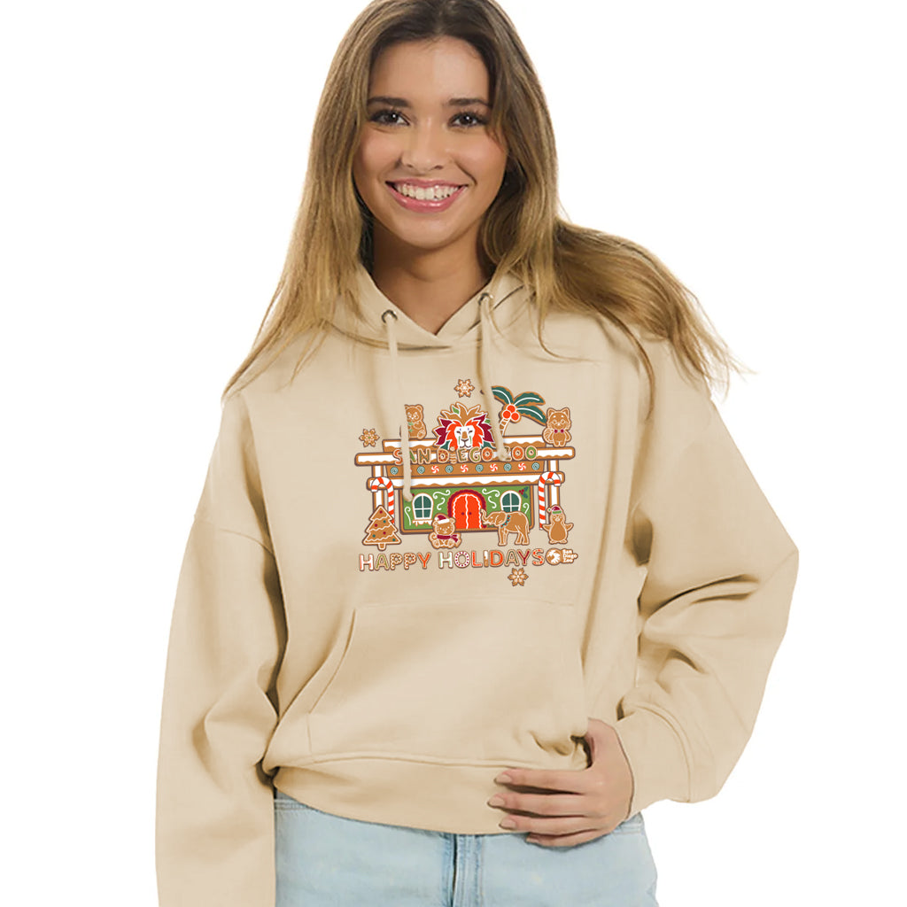 Gingerbread Entrance Ladies Hooded Sweatshirt