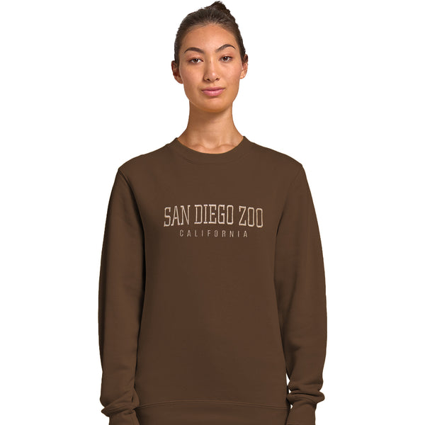 San Diego Zoo Embroidered Crew Sweatshirt - ShopZoo