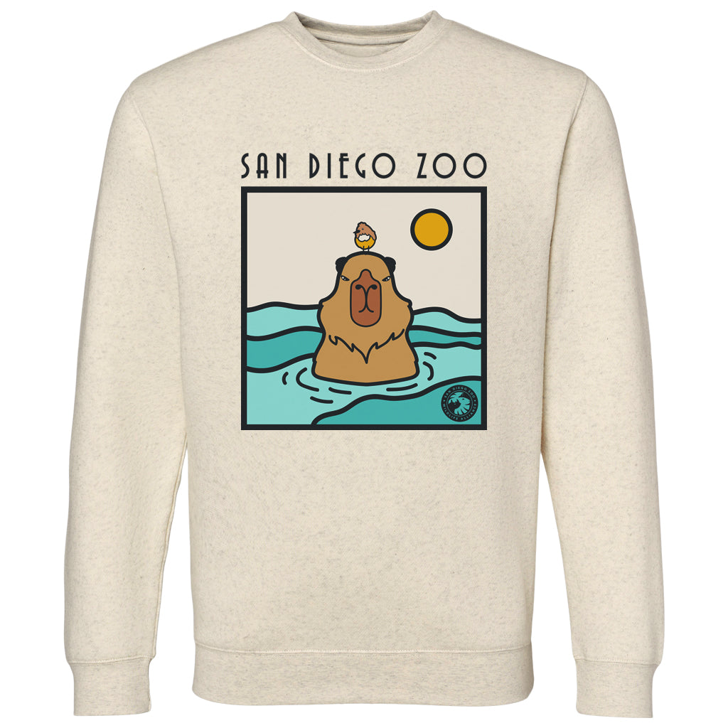 CAPYBARA IN WATER SEA SWEATSHIRT SAN DIEGO ZOO