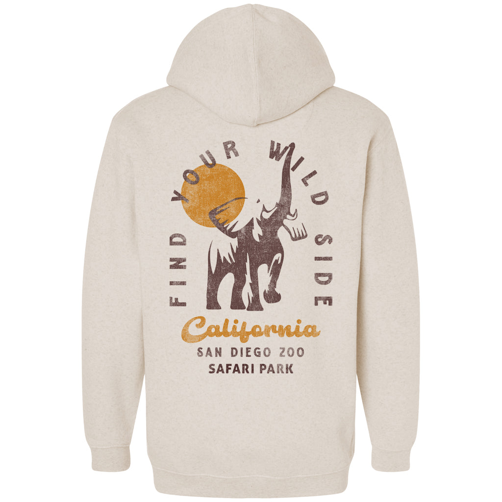 Find Your Wild Side Elephant Hooded Sweatshirt