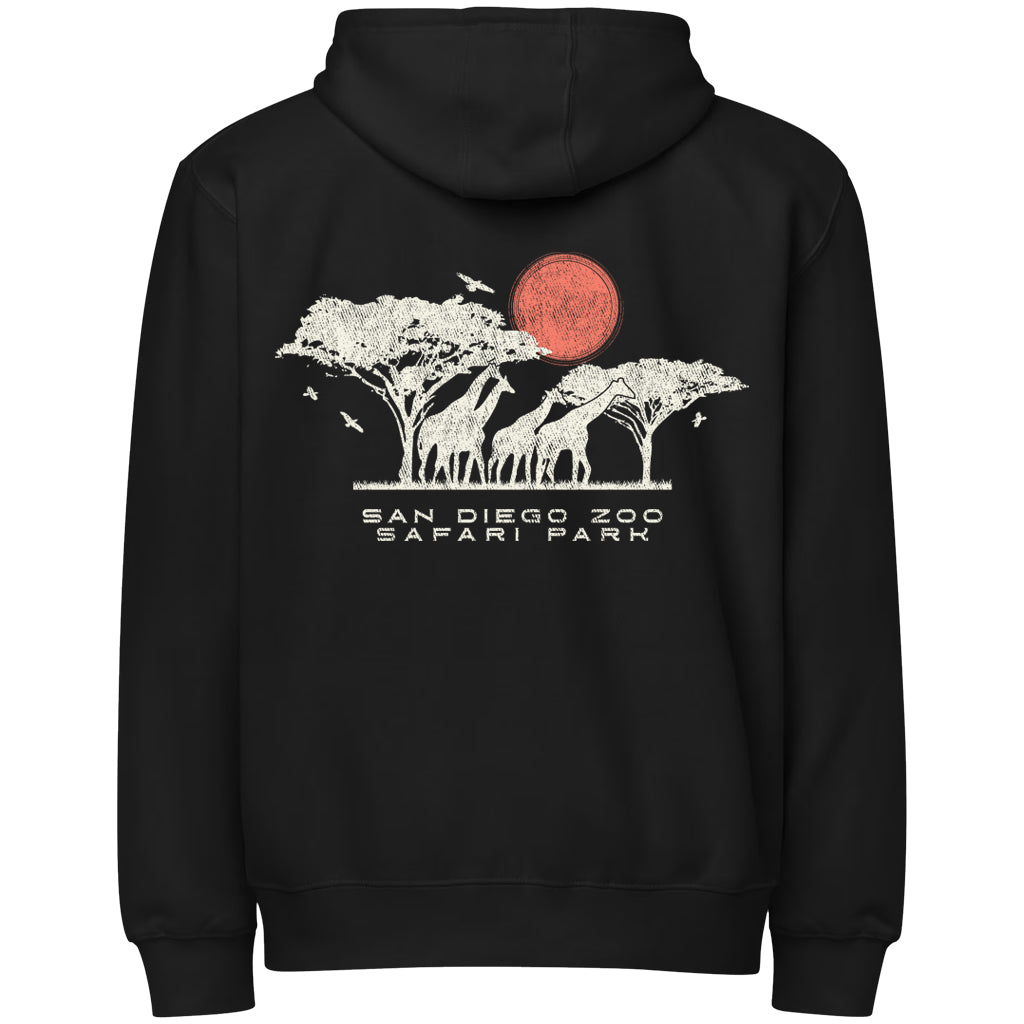 Serengeti Giraffe Zip Hooded Sweatshirt