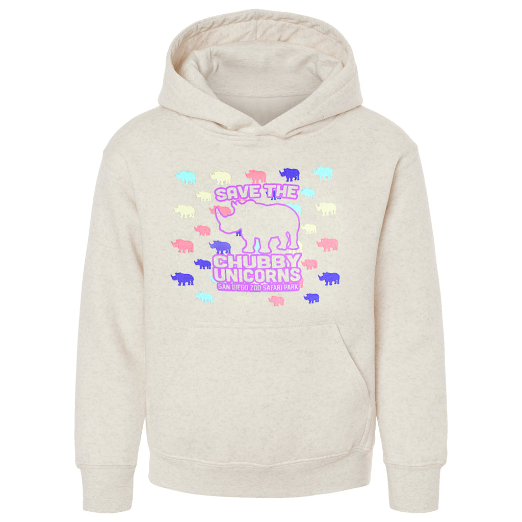 OATMEAL HEATHER BEIGE HOODY HOODED MULTI PINK PURPLE RHINOS