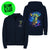 GIRAFFE GLOW IN THE DARK ZIP UP NAVY BLUE SWEATSHIRT HOODED