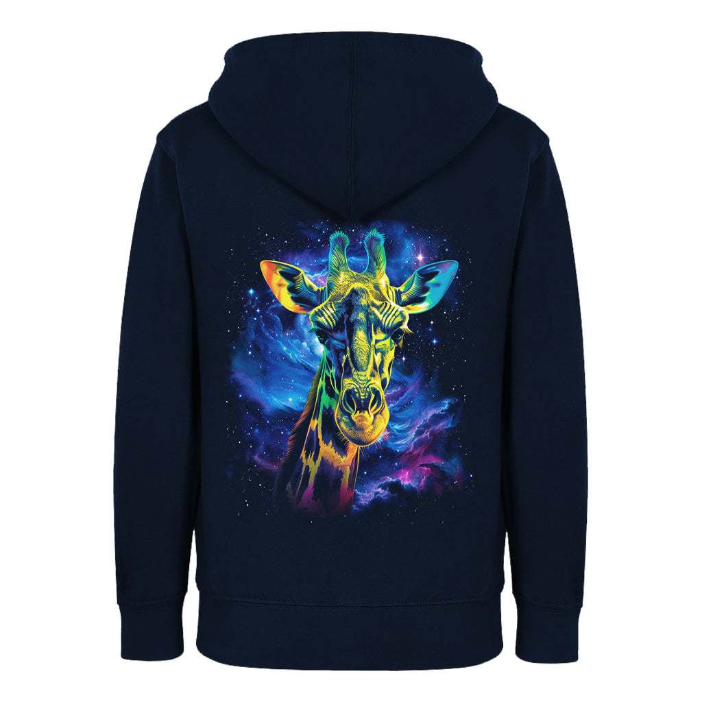 Giraffe Glow Kids Zip-Up Sweatshirt - ShopZoo